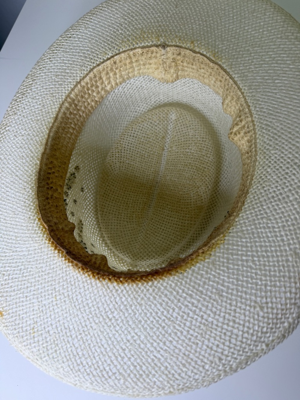 Vintage Embellished Straw Panama Hat - Cream - Picture 2 of 5